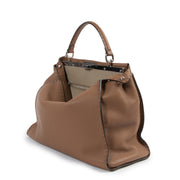 koop veilig online tegen de beste prijs Fendi Cognac Large Classic Peekaboo Tote