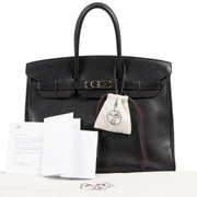 Are you looking for an authentic designer Hermès Birkin 35 Black Chevre Mysore PHW