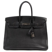 Hermès Birkin 35 Black Chevre Mysore PHW for the best price at Labellov