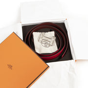 Authentic secondhand Hermès Red Leather Reversible H Belt - Size 105 designer accessories fashion luxury vintage webshop safe secure online shopping