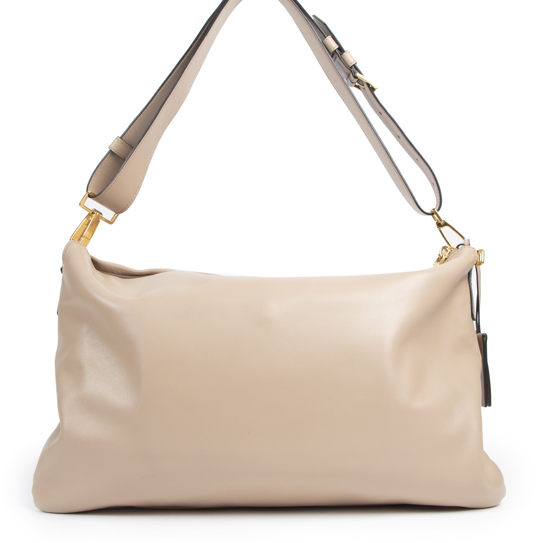 Authentic secondhand Miu Miu Beige Leather Shoulder Bag designer bags fashion luxury vintage webshop safe secure online shopping