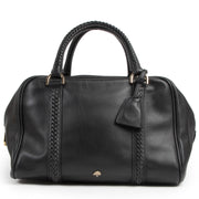 Authentieke Tweedehands Mulberry Black Leather Top Handle Bag juiste prijs veilig online shoppen luxe merken webshop winkelen Antwerpen België mode fashion