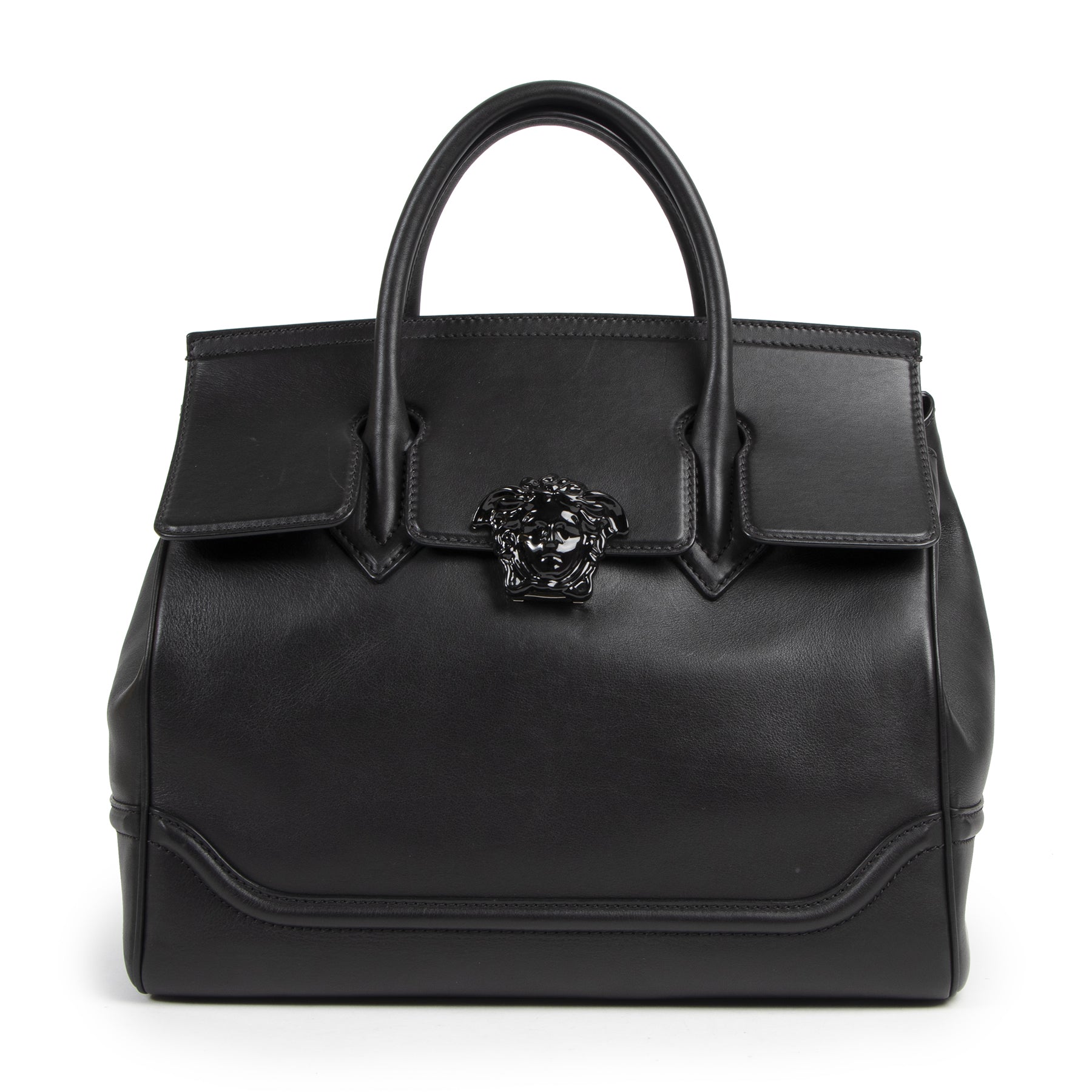 Authentic secondhand Versace Black Palazzo Empire Medusa Bag designer bags fashion luxury vintage webshop safe secure online shopping