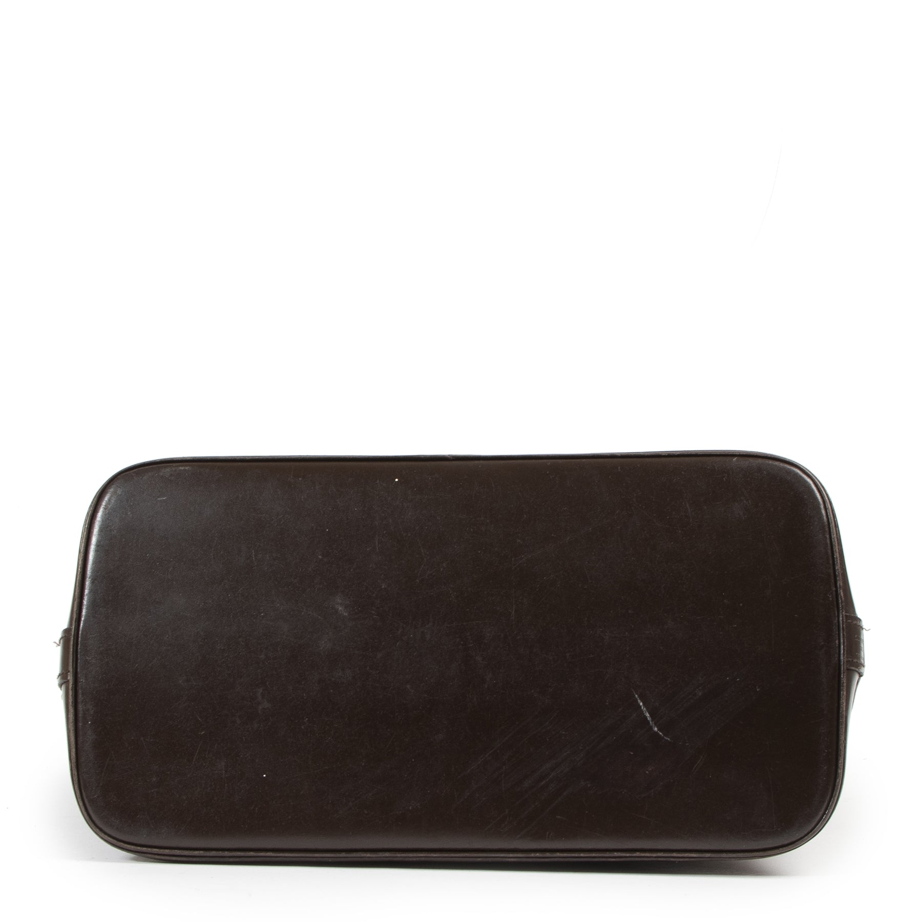 Authentieke Tweedehands Louis Vuitton Damier Ebene Alma Bag + Strap juiste prijs veilig online shoppen luxe merken webshop winkelen Antwerpen België mode fashion
