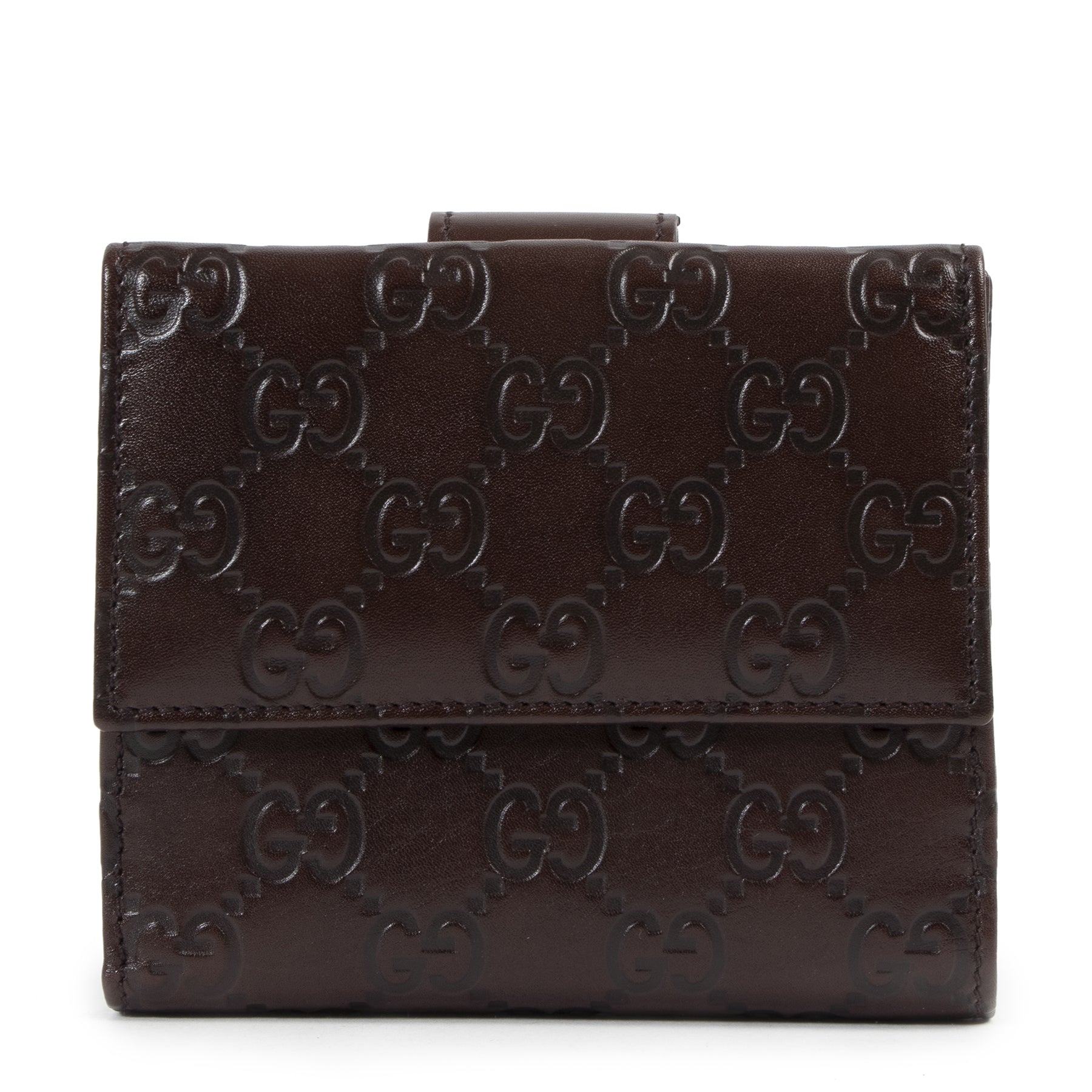 shop safe online Gucci Guccissima Medium Flap Wallet
