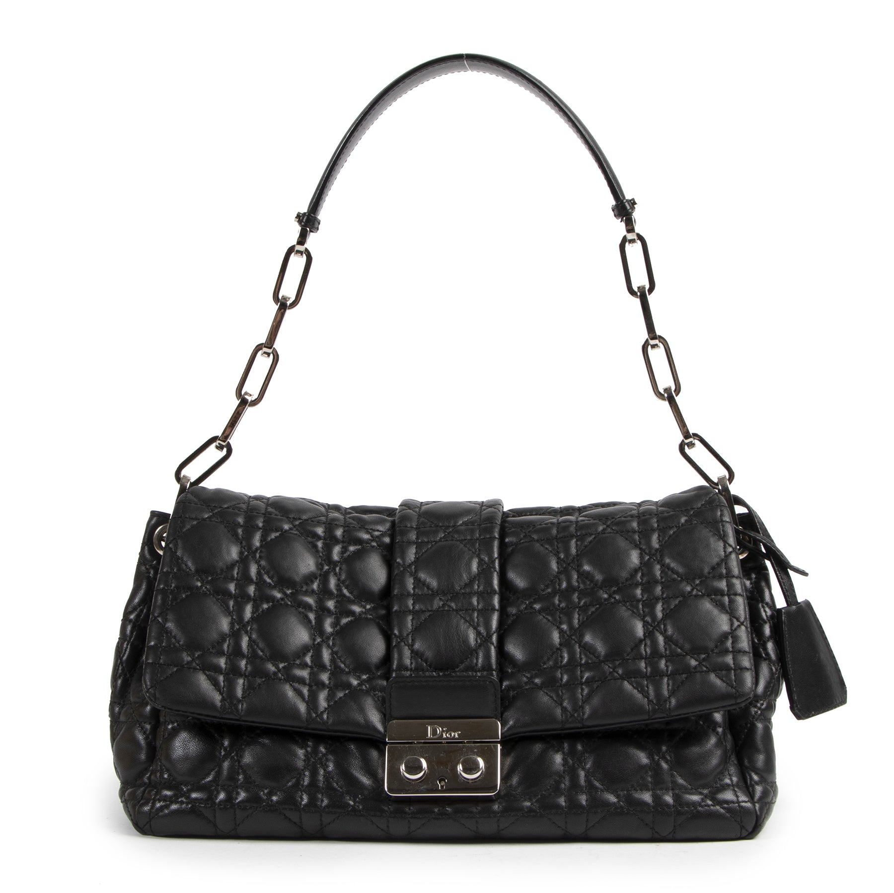 Dior New Lock Black Cannage Quilted Lambskin Bag