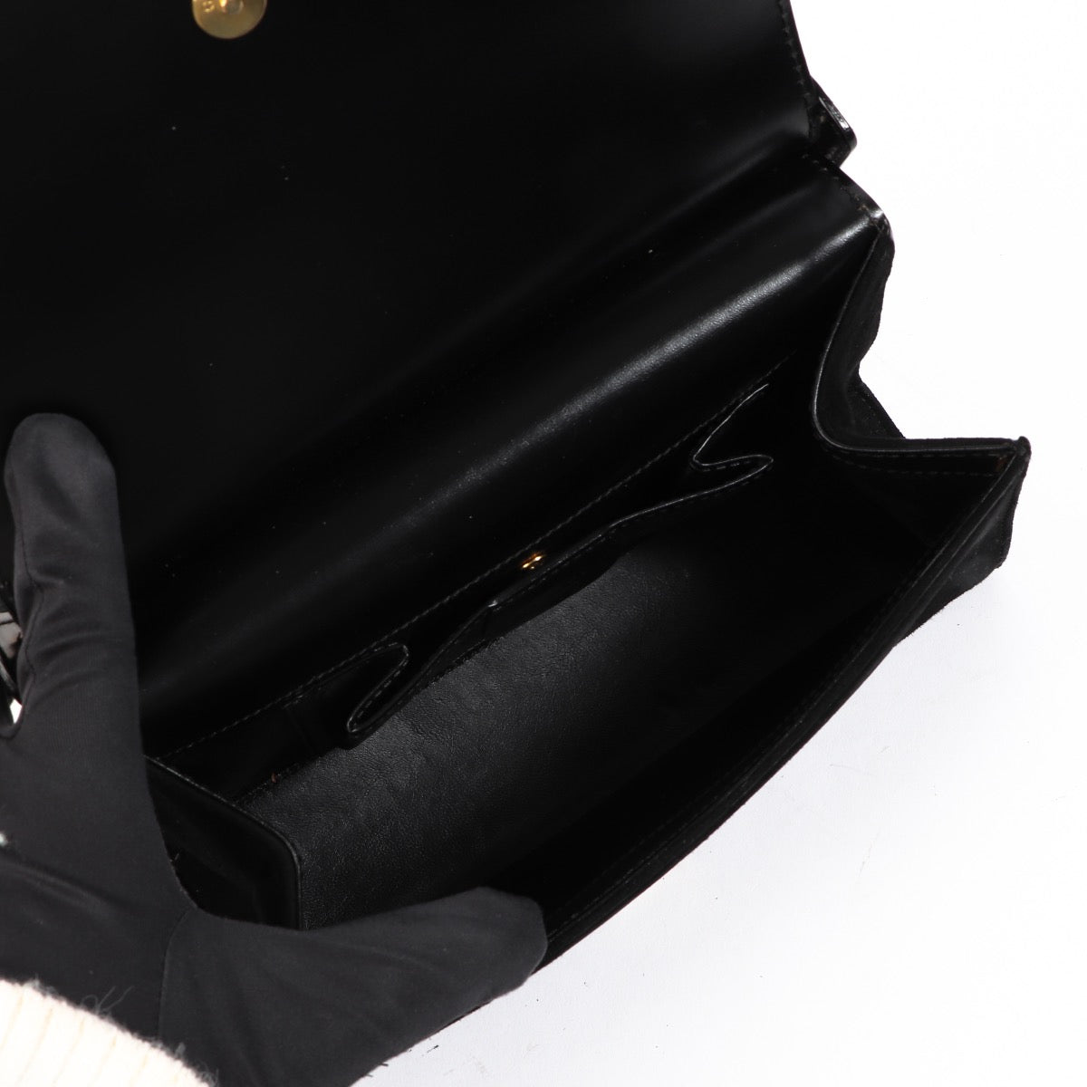 Buy an authentic second hand Gucci Black Suede Top Handle Evening Bag in very good condition at Labellov.com