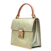 Buy an authentic second hand Louis Vuitton Champagne Vernis Spring Street Top Handle Bag in very good condition at Labellov.com