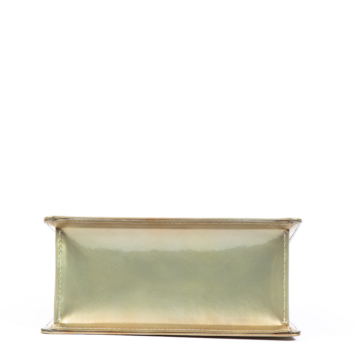 Buy an authentic second hand Louis Vuitton Champagne Vernis Spring Street Top Handle Bag in very good condition at Labellov.com