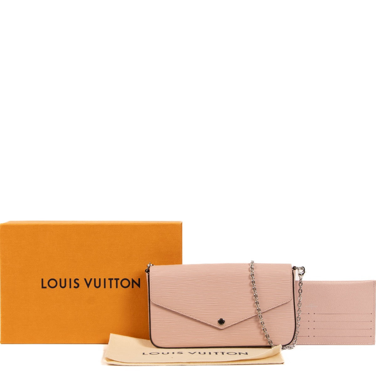 Shop one 100% authentic second-hand vintage Louis Vuitton Rose Ballerine Epi Leather Pochette Félicie on Labellov.com