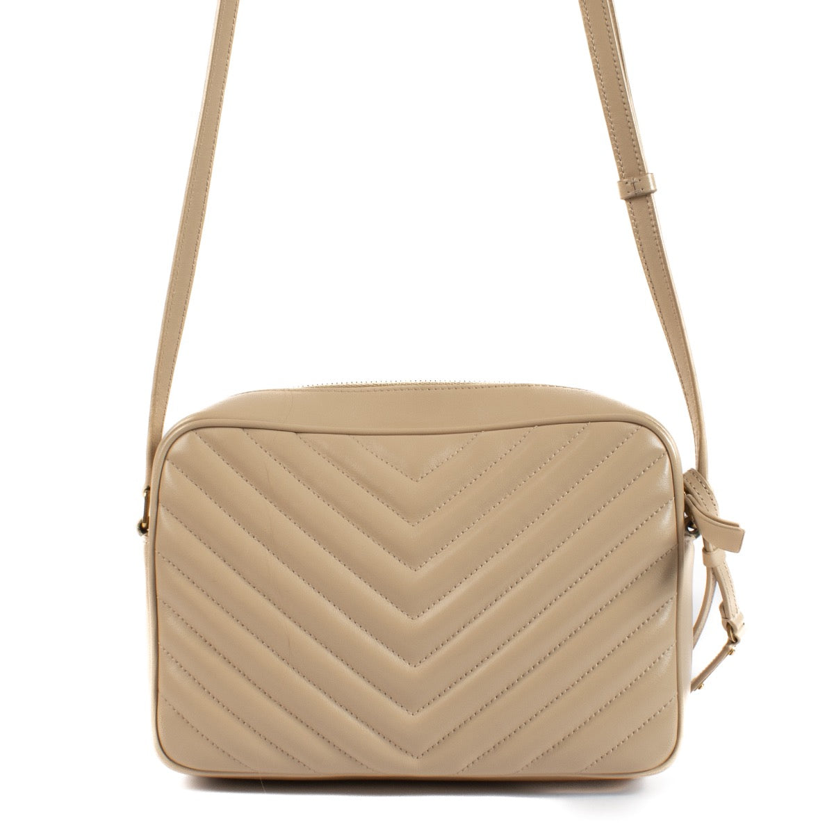 shop 100% authentic second hand Saint Laurent Beige Lou Quilted Camera Bag on Labellov.com