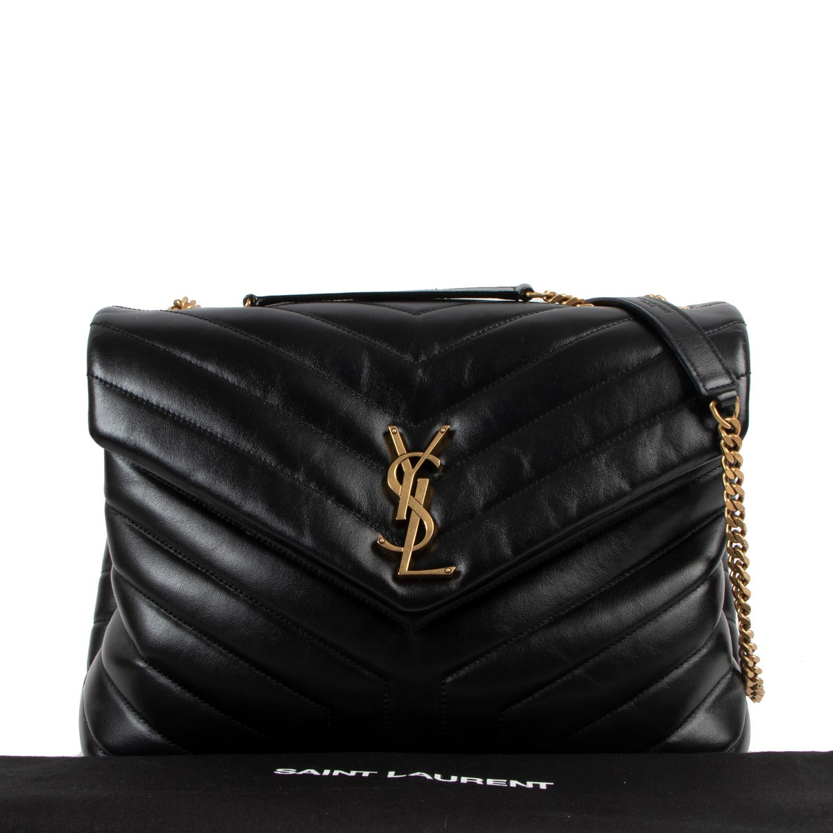 Saint Laurent Black Loulou Medium Bag