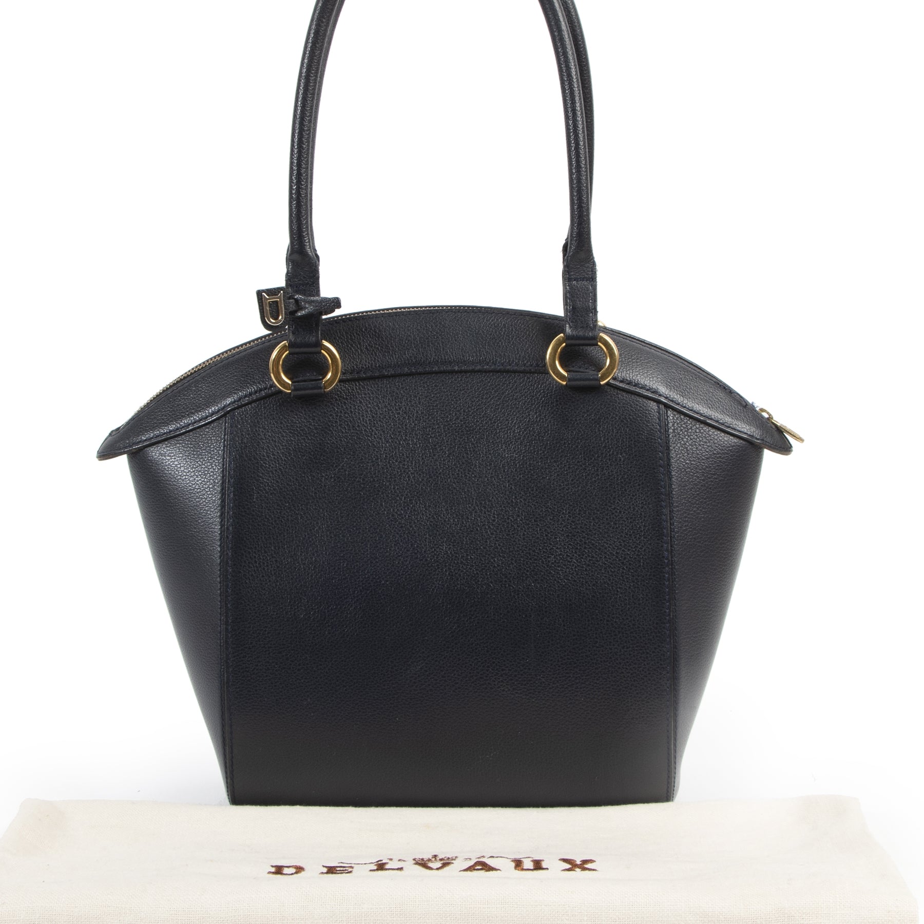 Authentic secondhand Delvaux Blue Charme Shoulder Bag designer bags fashion luxury vintage webshop safe secure online shopping
