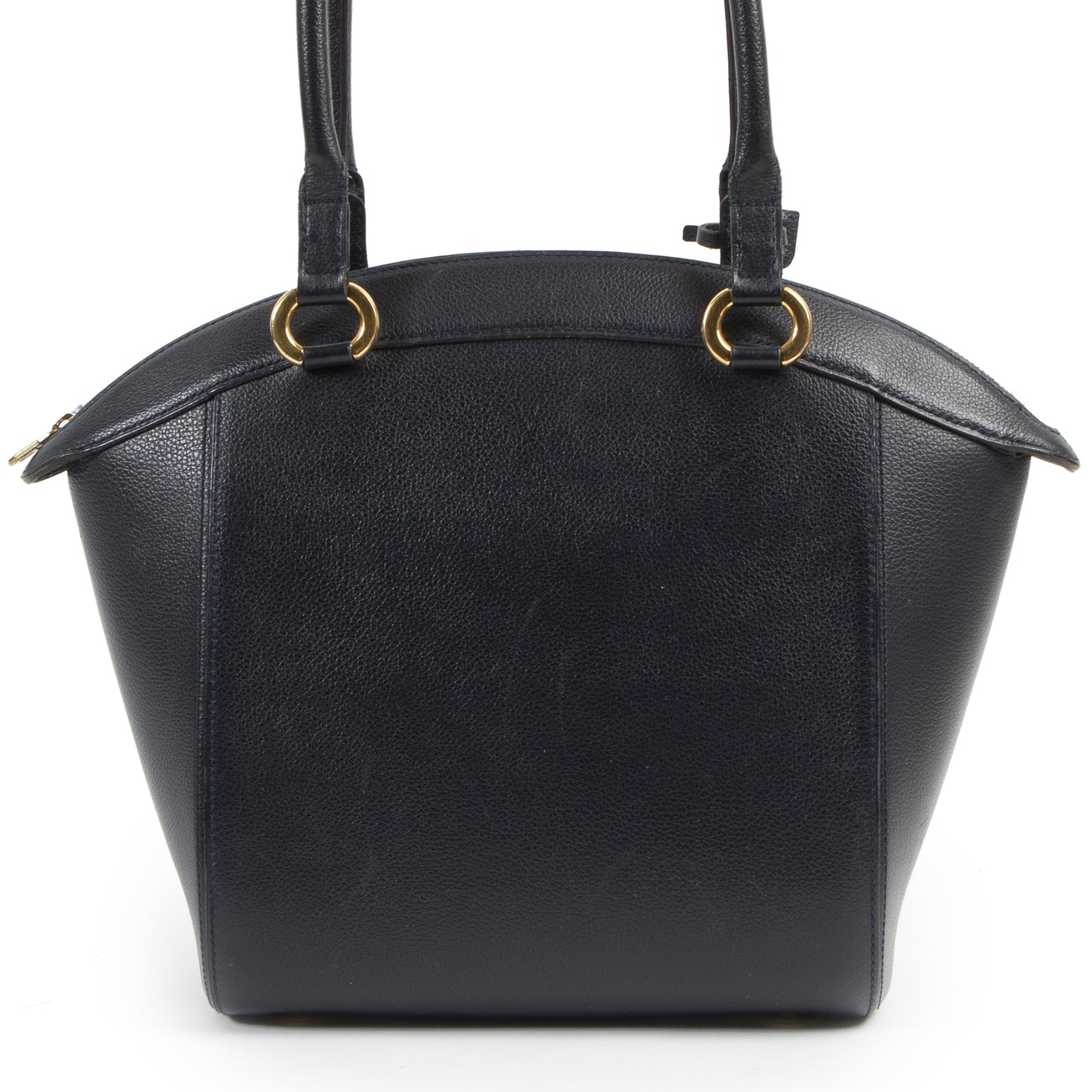 Authentieke Tweedehands Delvaux Blue Charme Shoulder Bag juiste prijs veilig online shoppen luxe merken webshop winkelen Antwerpen België mode fashion