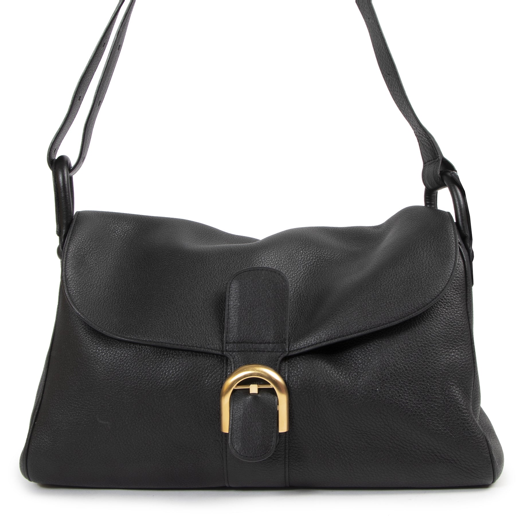Sac Delvaux Brillant Besace en cuir noir