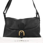 Authentic secondhand Delvaux Black Leather Brillant Besace Bag designer bags fashion luxury vintage webshop safe secure online shopping
