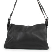 Authentieke Tweedehands Delvaux Black Leather Brillant Besace Bag juiste prijs veilig online shoppen luxe merken webshop winkelen Antwerpen België mode fashion