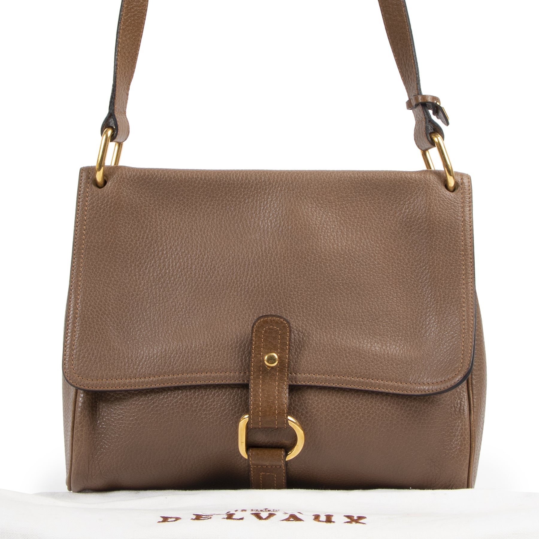 Delvaux Flap D Bag Taupe