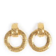 Chanel Gold Hoop Clip-on Earrings for the best price