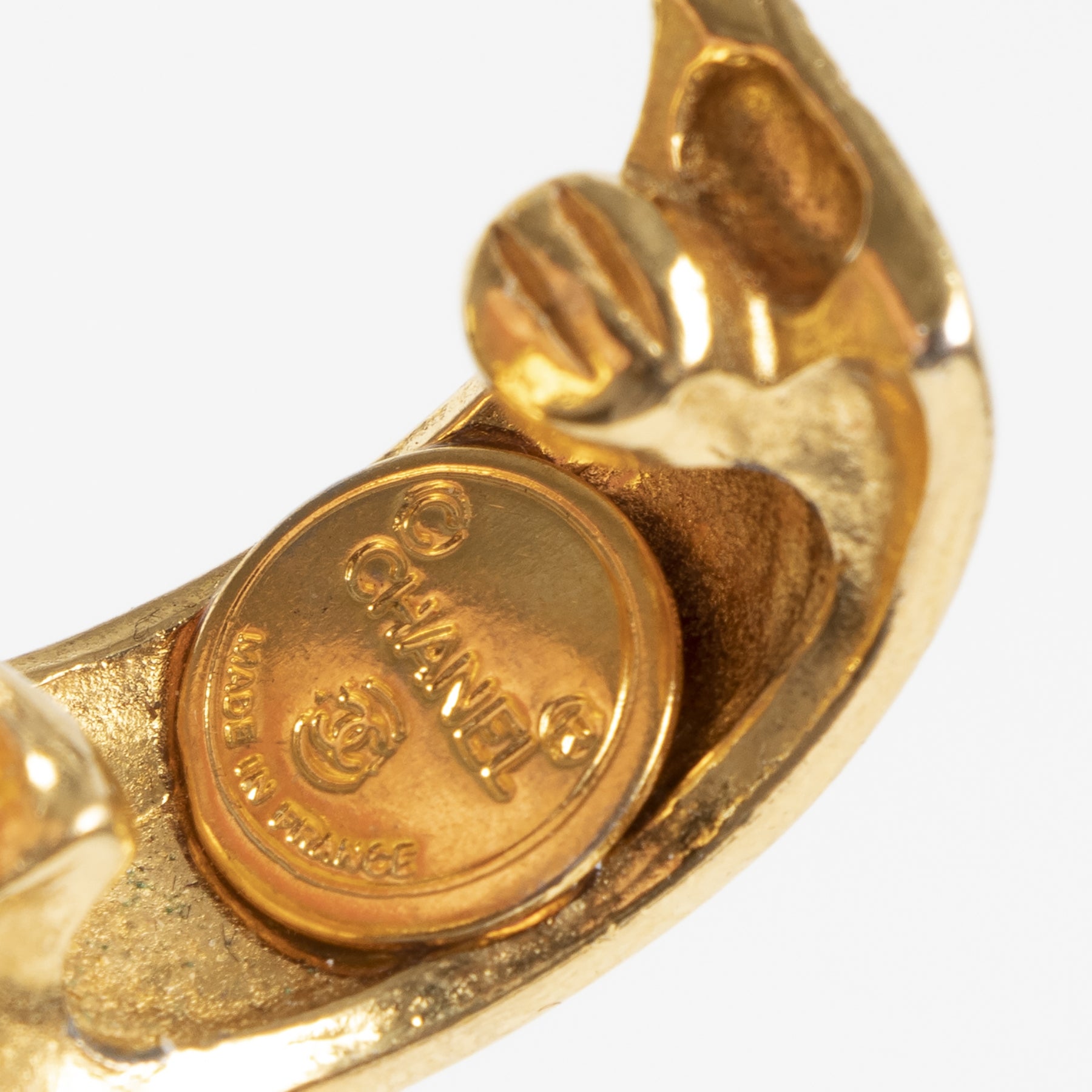 Chanel Gold Hoop Clip-on Earrings