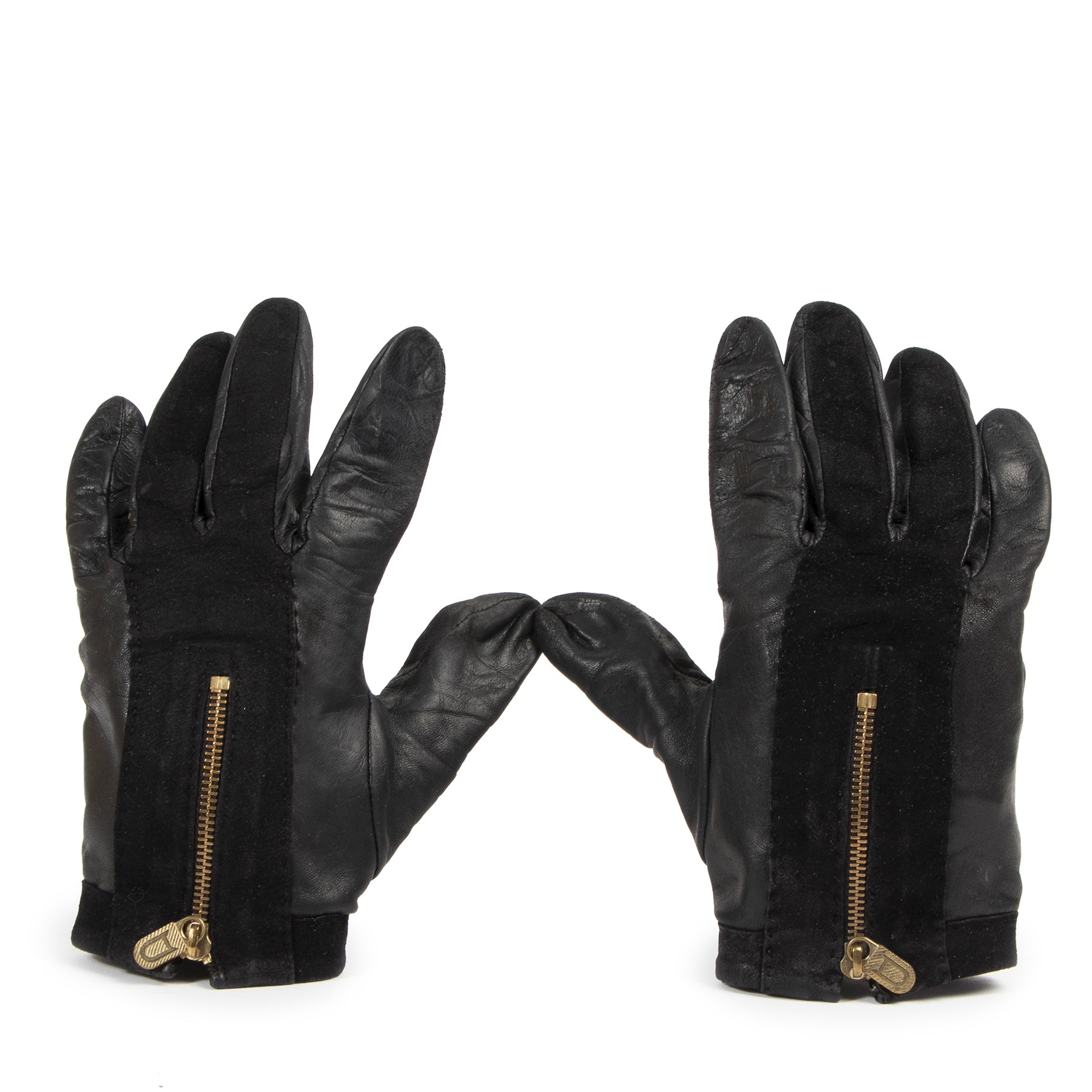 Delvaux Black Leather Gloves