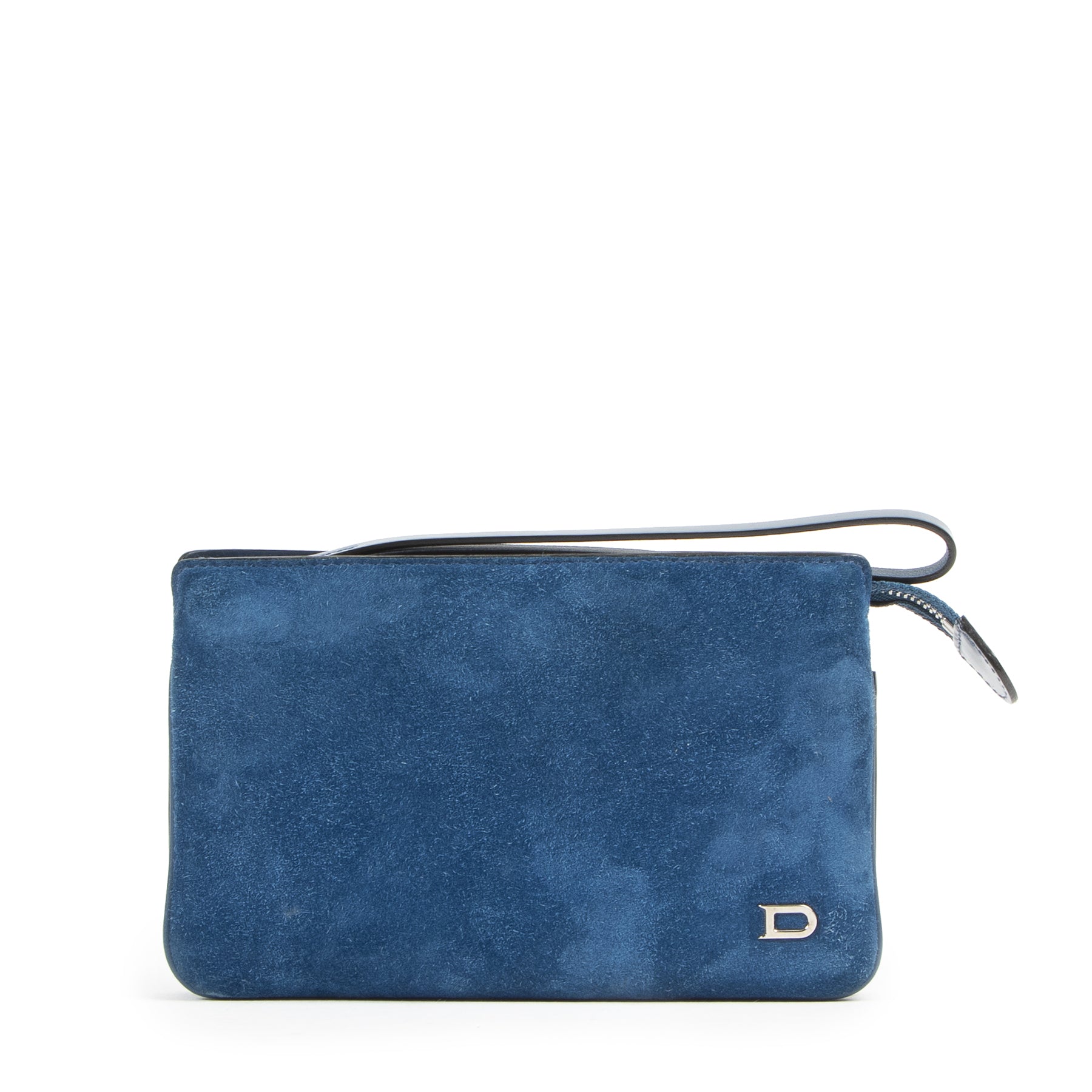 Delvaux Blue Nubuck Allure Trio Wallet