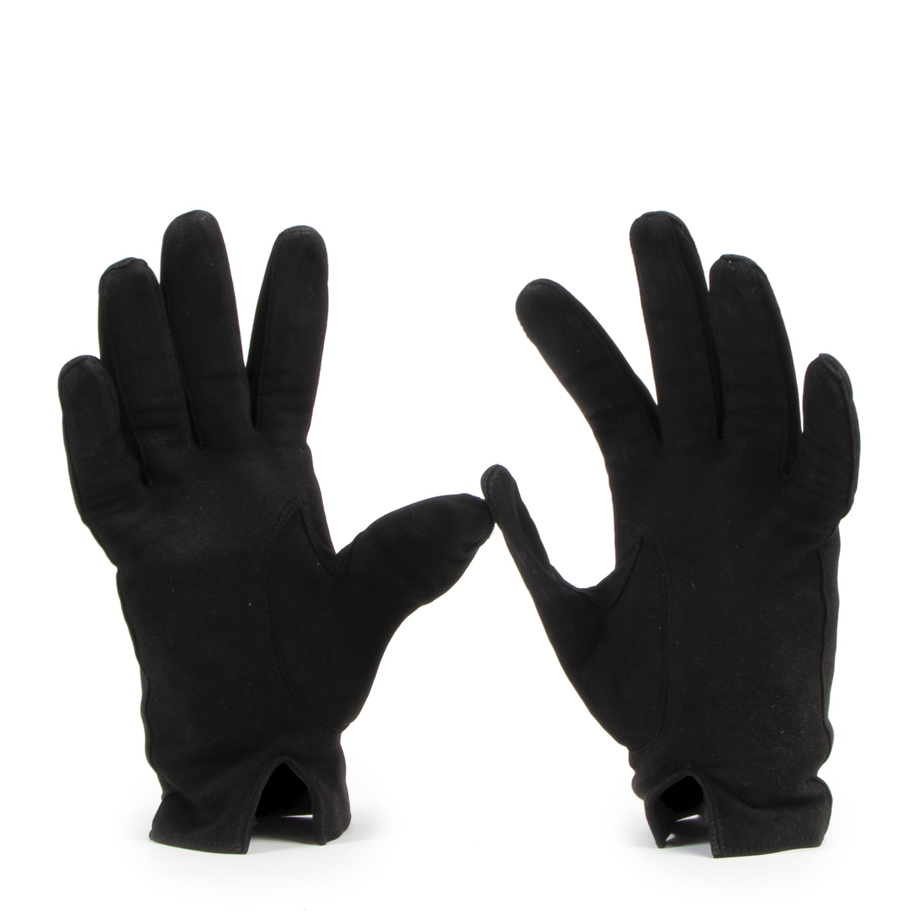 Delvaux Black Suede Gloves for sale at Labellov