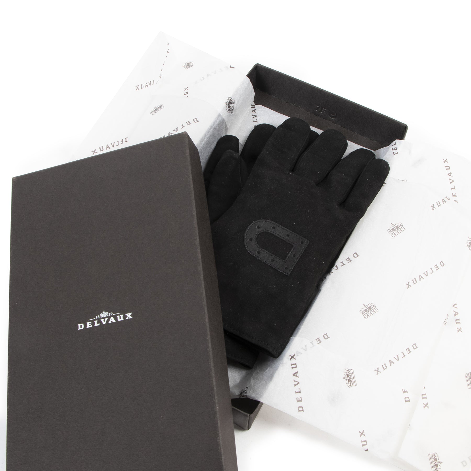 Delvaux Black Suede Gloves te koop aan de beste prijs bij Labellov
