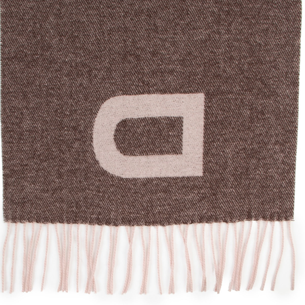 Buy second hand vintage luxury designer high end fashion Delvaux D Pink And Grey Cashmere Scarf at Labellov