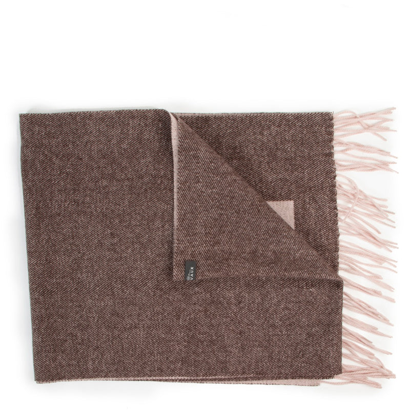 Buy second hand vintage luxury designer high end fashion Delvaux D Pink And Grey Cashmere Scarf at Labellov