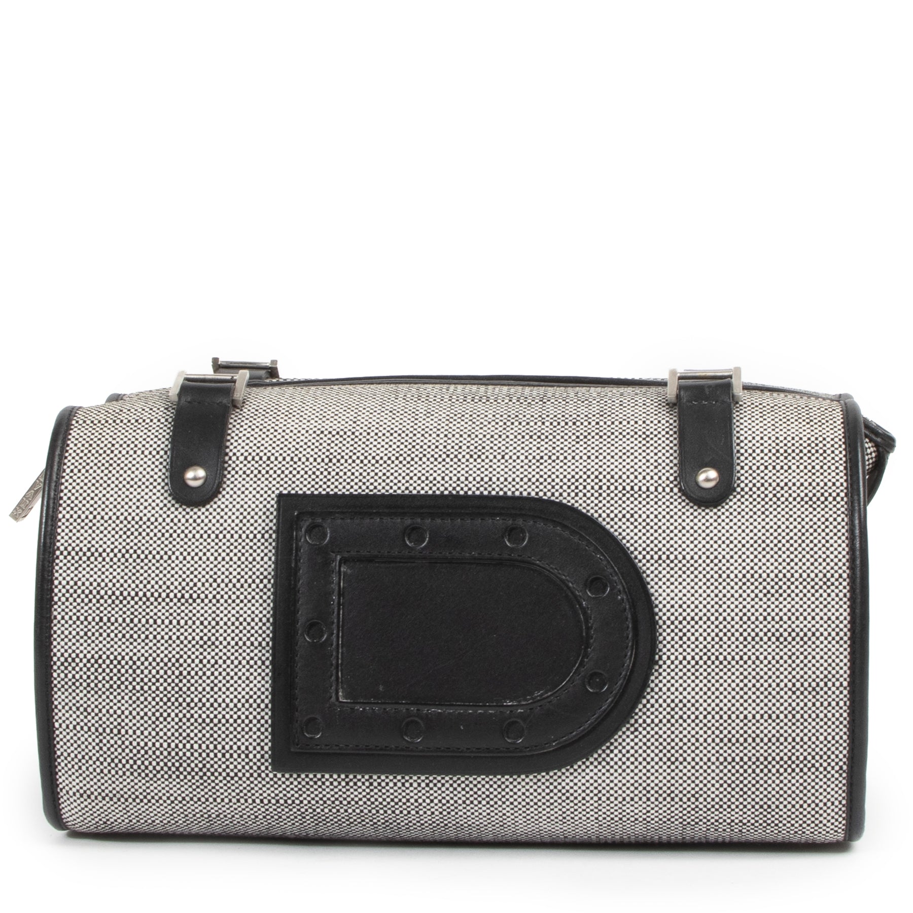 Authentic secondhand Delvaux Le Astrid MM Toile Charleston Noire Toiletry Bag designer bags fashion luxury vintage webshop safe secure online shopping
