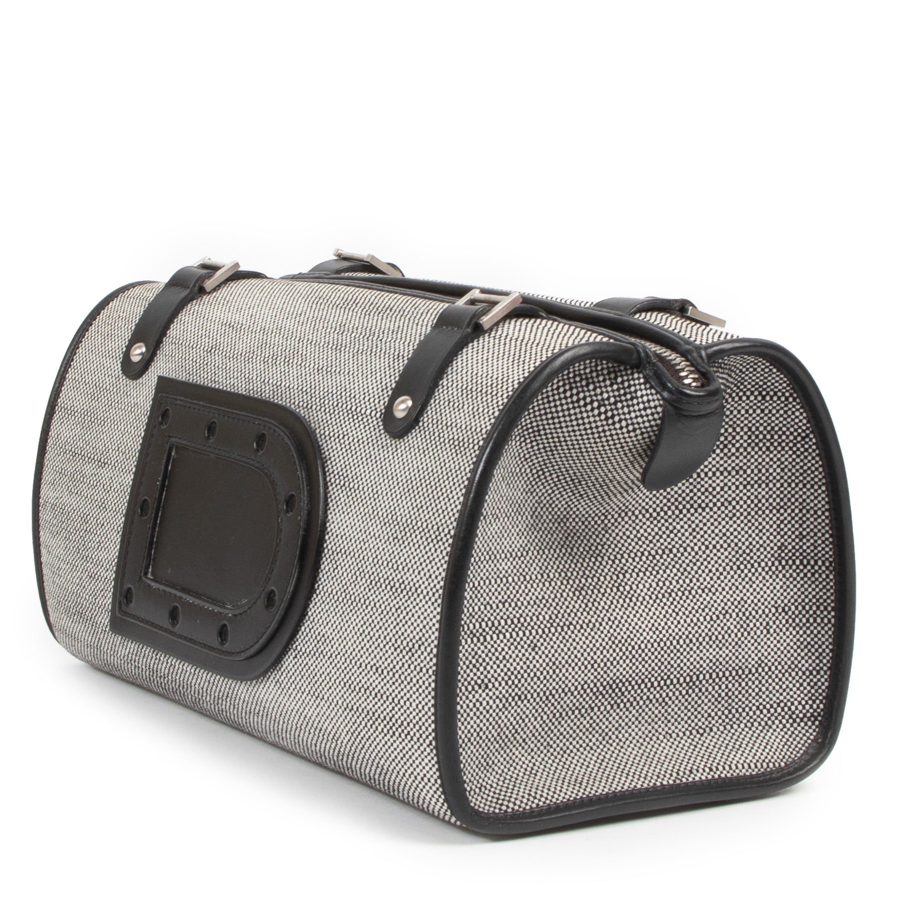 Authentieke Tweedehands Delvaux Le Astrid MM Toile Charleston Noire Toiletry Bag juiste prijs veilig online shoppen luxe merken webshop winkelen Antwerpen België mode fashion