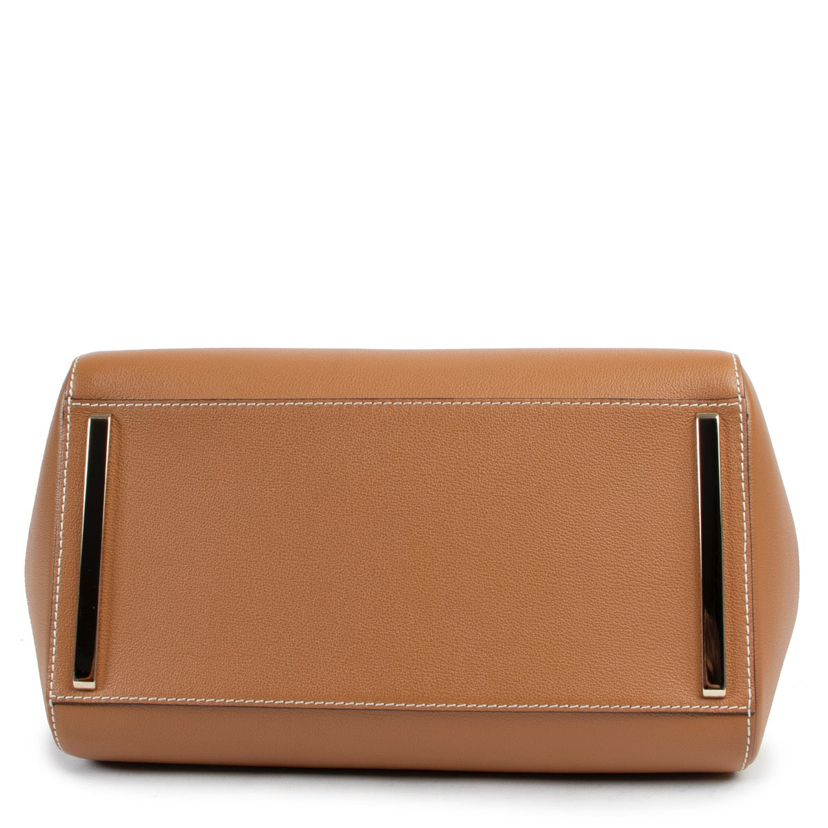 Shop safe online at Labellov in Antwerp this 100% authentic second hand Delvaux Cognac Simplissime PM Top Handle