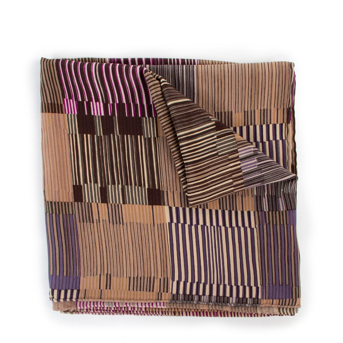 Buy second hand vintage designer luxury high end Delvaux Multicolor Striped Silk Scarf at Labellov.