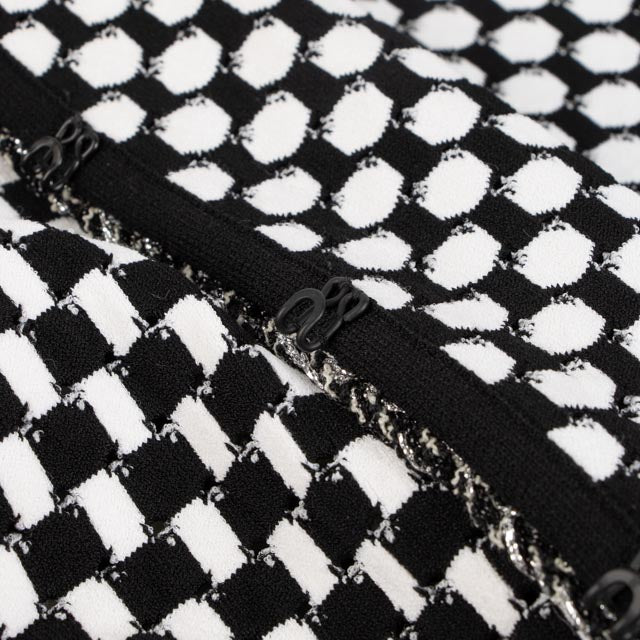 Chanel 14P White Knit Chain Jacket - Size 36