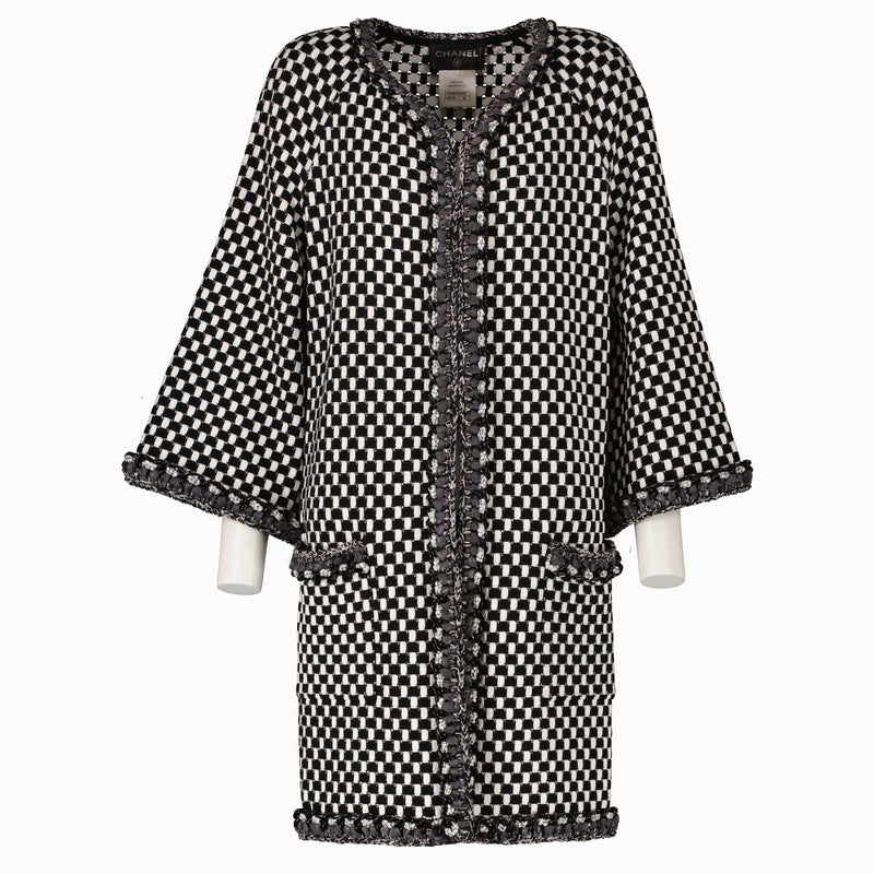 Chanel 14P White Knit Chain Jacket - Size 36
