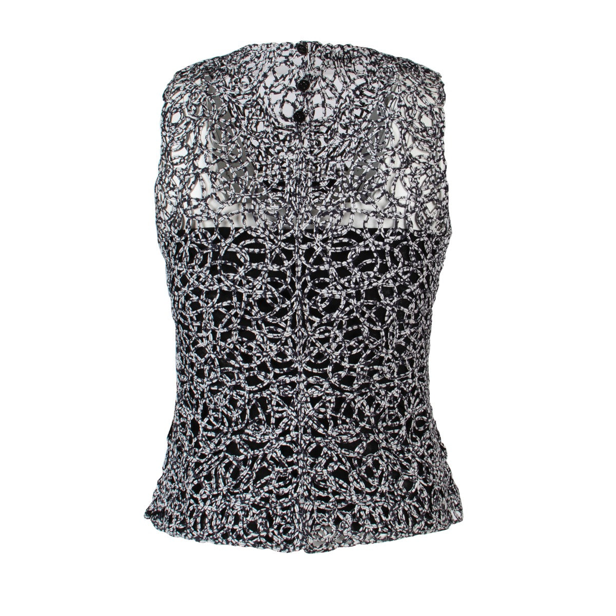 Chanel Black Knitted Bustier Top - Size FR36
