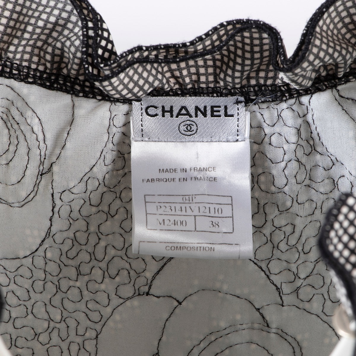 Veste Chanel noire et blanche - Taille 38
