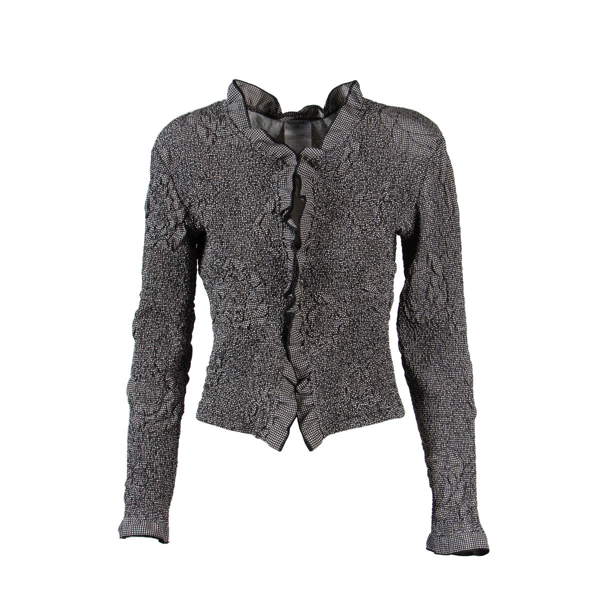 Veste Chanel noire et blanche - Taille 38