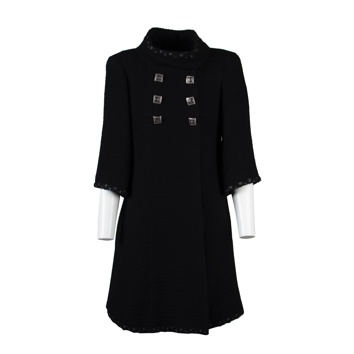 Chanel Black Tweed Jacket - Size Fr 38