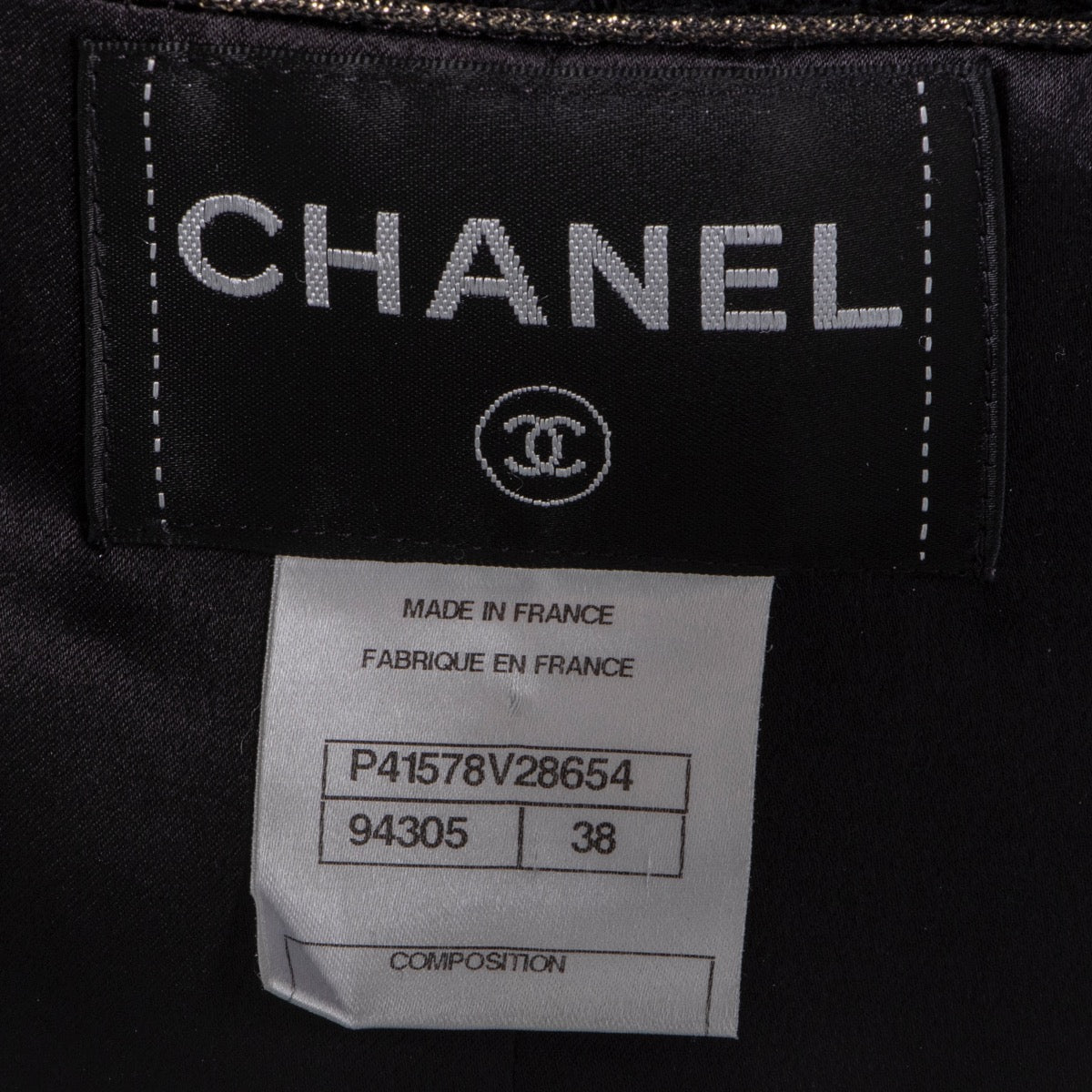 Chanel Black Tweed Jacket - Size Fr 38