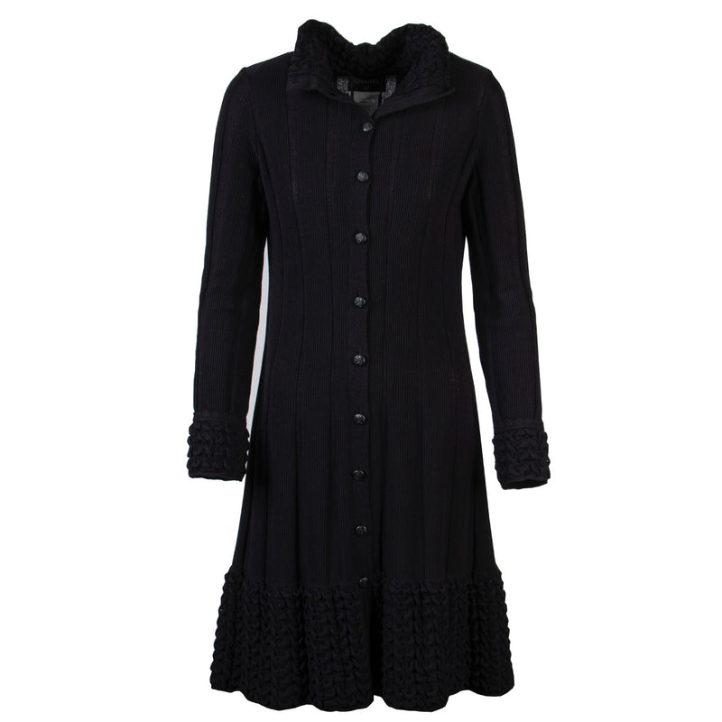 Chanel Black Wool Jacket - FR Size 36