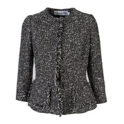 Christian Dior Black Tweed Jacket - Size 34