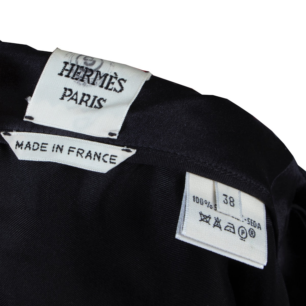 Hermès Black Silk Skirt - Size FR 38