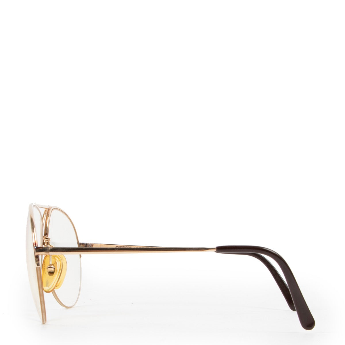 Shop safe online at Labellov in Antwerp this 100% authentic second hand Porsche Carrera Gold Glasses
