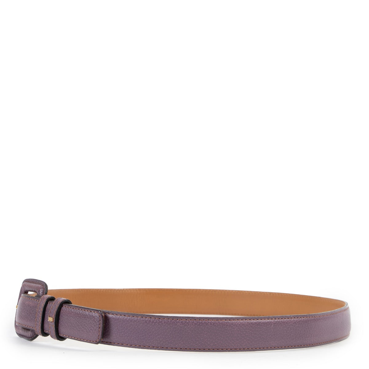 Shop safe online at Labellov in Antwerp this 100% authentic second hand Delvaux Purple Belt - Size 80