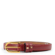 Shop safe online at Labellov in Antwerp this 100% authentic second hand Delvaux Burgundy Belt - Size 80