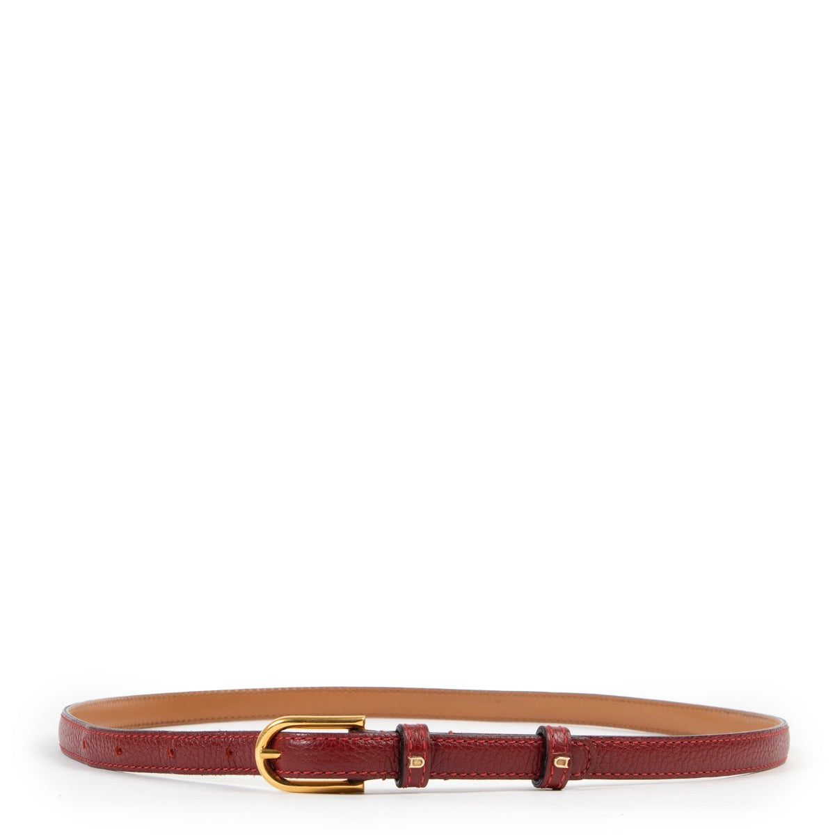 Shop safe online at Labellov in Antwerp this 100% authentic second hand Delvaux Burgundy Belt - Size 80