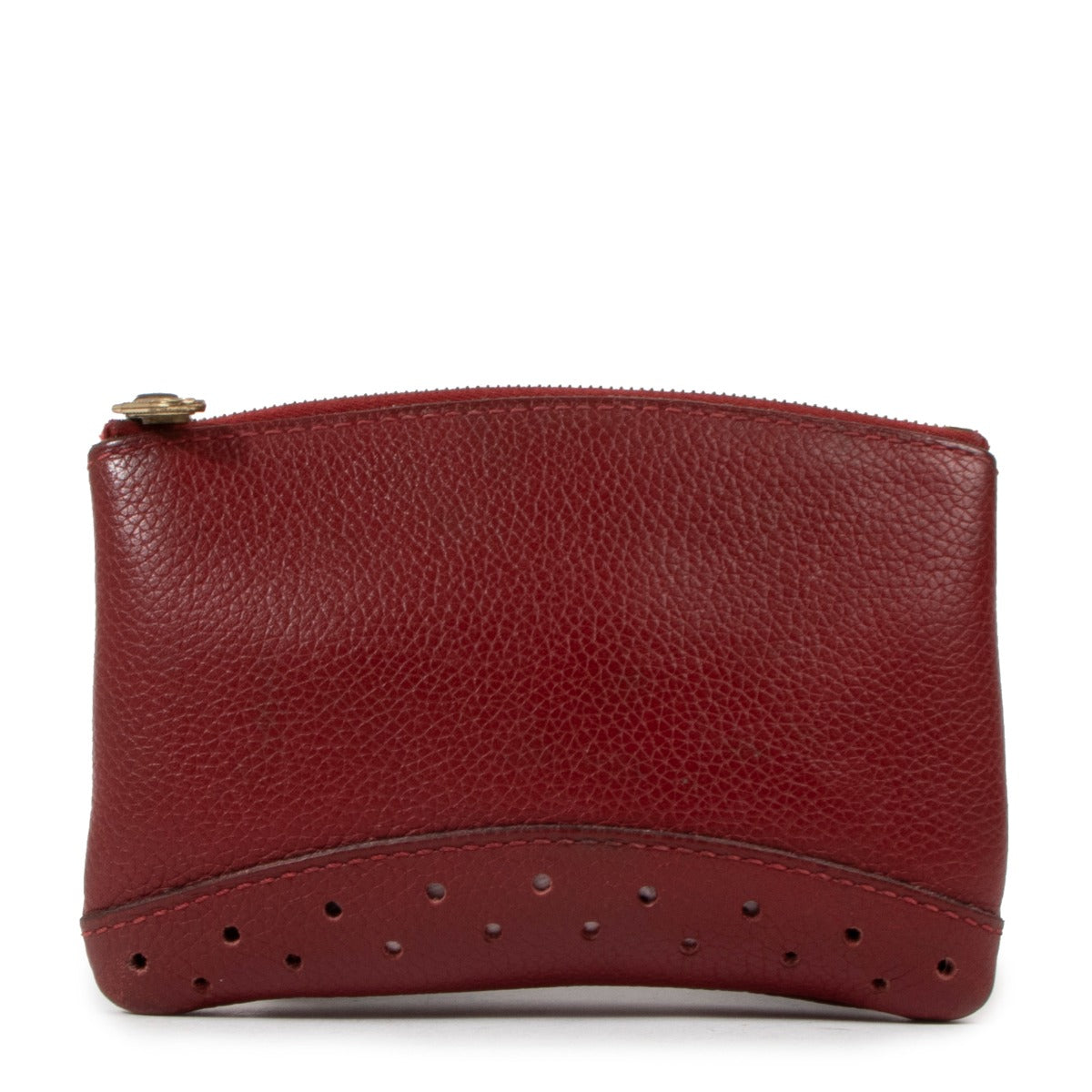 Delvaux Red Leather Small Pouch