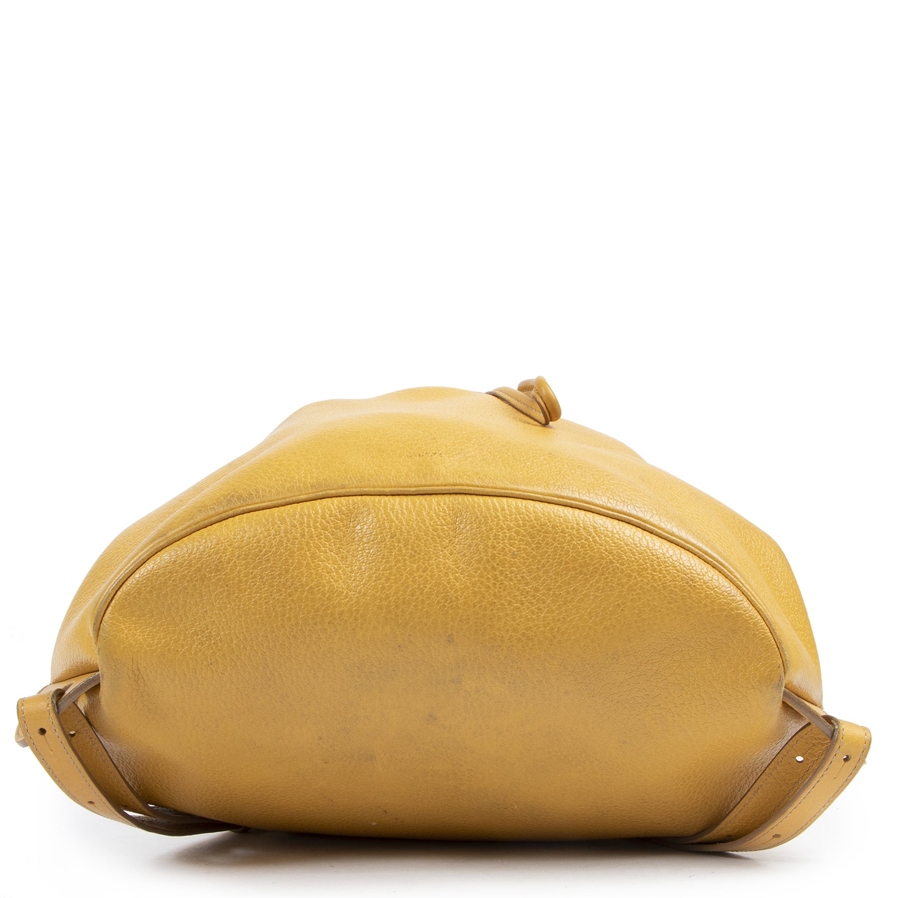 Authentic secondhand Delvaux Ochre Yellow Vintage Backpack designer bags fashion luxury vintage webshop safe secure online shopping